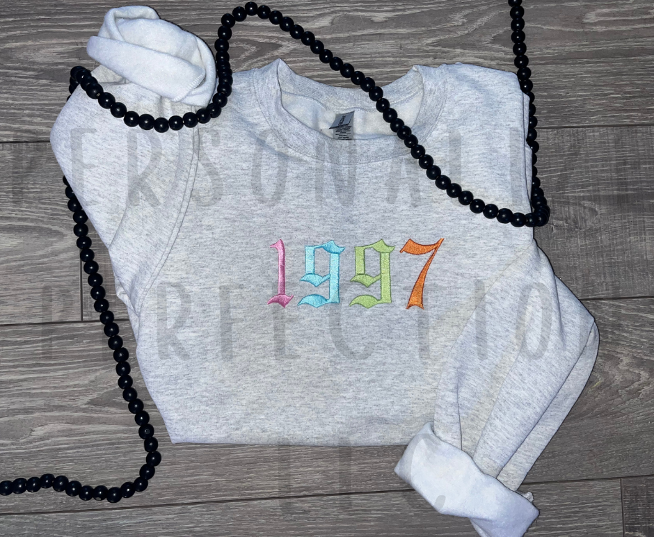 Personalized Embroidered Year Crewneck!